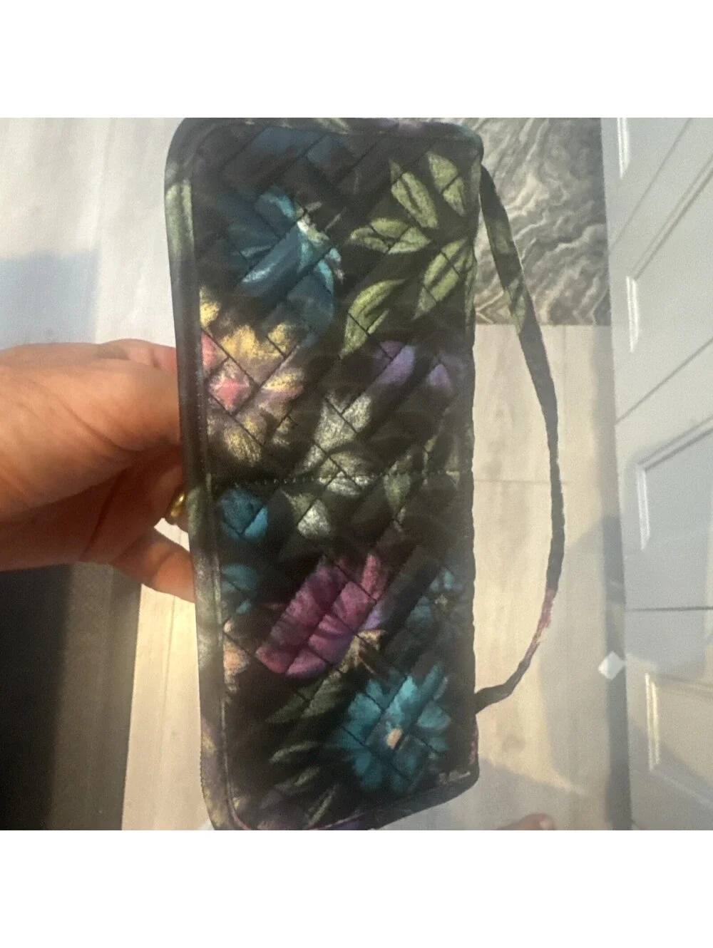 Lug Sleeper-Adjustable Cosmetic Brush Holder- Bloom Black Pattern NWOT
